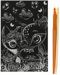 Гравюра «Оленёнок и лисёнок» - Фото 1