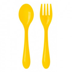 Набор приборов: ложечка и вилочка с закругленными кончиками - Фото 1