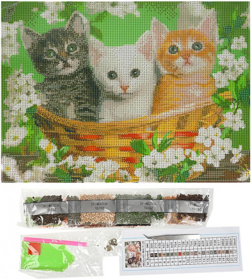 Алмазная мозаика «Котята»