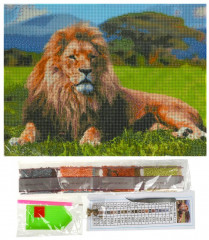 Мозаика алмазная «Лев» - Фото 3