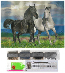 Алмазная мозаика «Лошади» - Фото 1