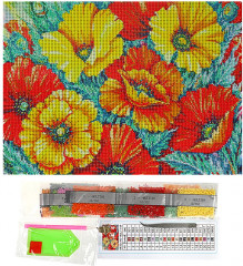 Алмазная мозаика «Маки» - Фото 1