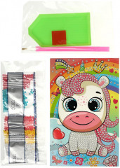 Мозаика-открытка алмазная «Единорожек» - Фото 1