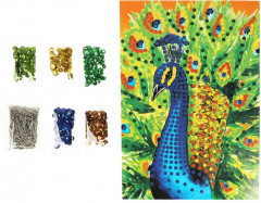 Картина из пайеток «Павлин» - Фото 1