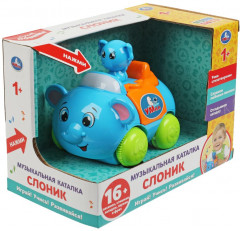 Игрушка-каталка музыкальная «Слоник» - Фото 4