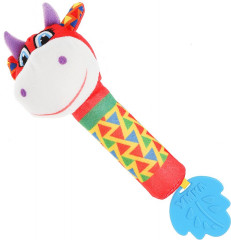Игрушка-погремушка с пищалкой «Коровка» - Фото 1