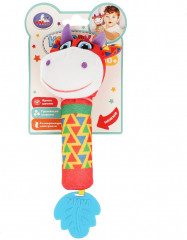 Игрушка-погремушка с пищалкой «Коровка» - Фото 3