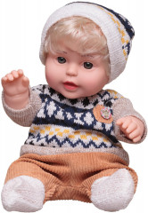 Пупс в светло-бежевой с орнаментом толстовке - Фото 1