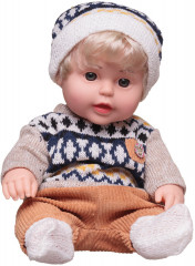 Пупс в светло-бежевой с орнаментом толстовке - Фото 2