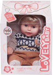 Пупс в светло-бежевой с орнаментом толстовке - Фото 3