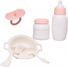 Игровой набор «Пупс с кроваткой-качалкой со столиком для кормления и игровыми предметами» - Фото 4