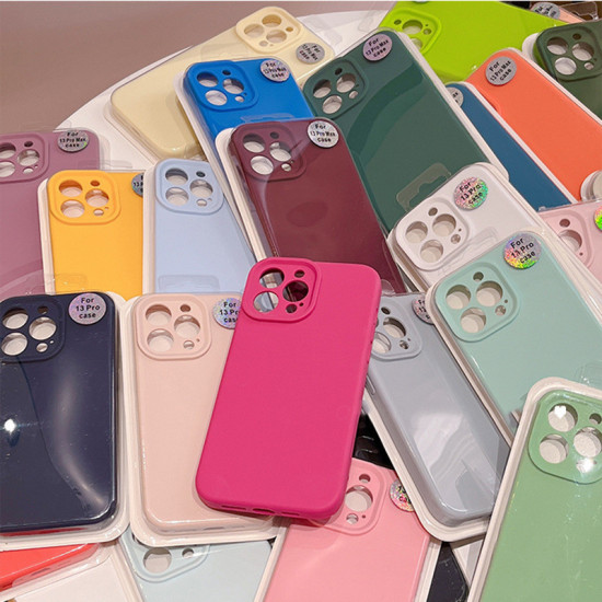 Силиконовый цветной чехол Iphone 14P ro