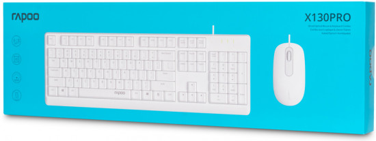 Набор проводной Rapoo X130PRO White