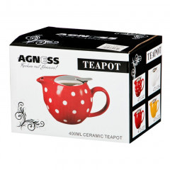 Чайник заварочный с ситом и металлической крышкой (400 мл) - Фото 1