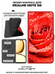 Чехол-книжка Eco Book для Realme Note 50 Роза - Фото 1