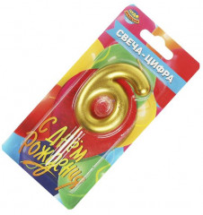 Свеча для торта «Цифра 6» - Фото 2