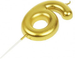 Свеча для торта «Цифра 6» - Фото 3