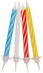 Набор свечей для торта с держателями - Фото 4