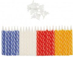 Набор свечей для торта с держателями - Фото 1