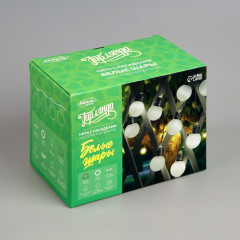 Гирлянда на солнечной батарее «Белые шары» - Фото 9