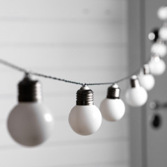 Гирлянда на солнечной батарее «Белые шары» - Фото 2