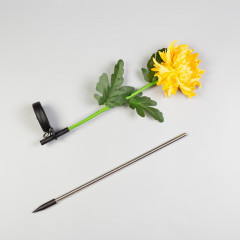 Светильник на солнечной батарее «Хризантема жёлтая» - Фото 2