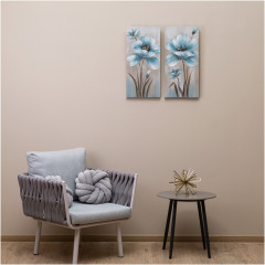 Комплект из двух картин «Голубой цветок» - Фото 1