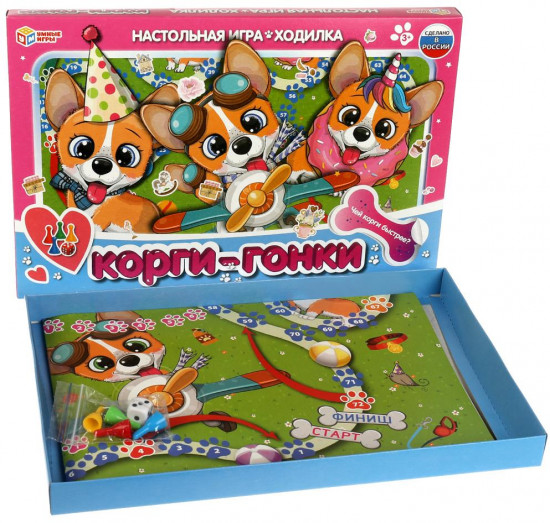 Игра-ходилка настольная «Корги-гонки»