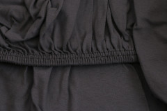 Простыня трикотажная на резинке (2-спальная, хлопок, 180x200+30 см), цвет серый - Фото 3