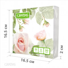 Салфетки бумажные «Утренняя роза» - Фото 2