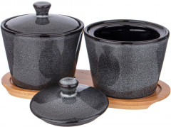 Набор банок с крышками на подставке - Фото 1