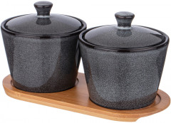 Набор банок с крышками на подставке - Фото 3