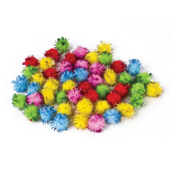 Помпоны для творчества блестящие - Фото 1