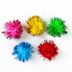 Помпоны для творчества блестящие - Фото 2