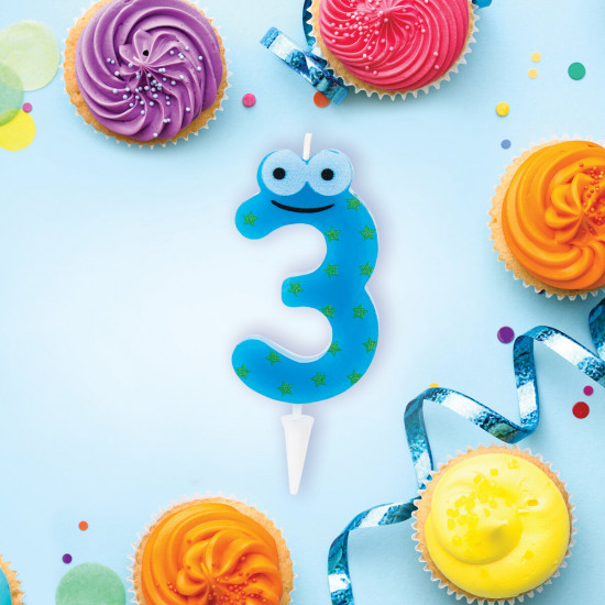 Свеча-цифра для торта «Цифра 3»