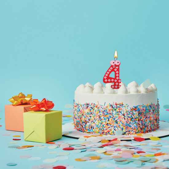 Свеча-цифра для торта «Цифра 4»