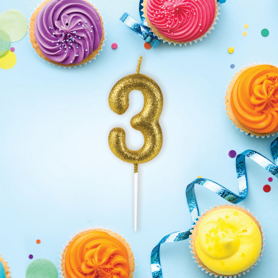Свеча-цифра для торта «Цифра 3»