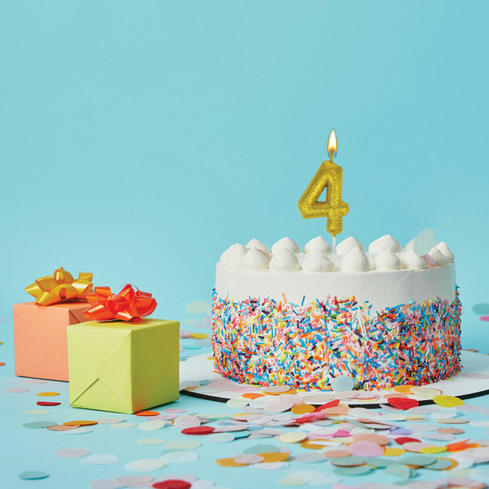 Свеча-цифра для торта «Цифра 4»