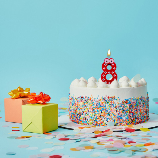 Свеча-цифра для торта «Цифра 8»