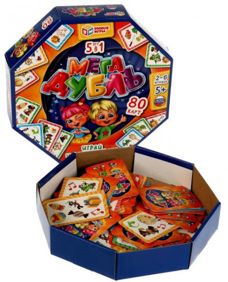 Игра карточная «Мега Дубль 5 в 1»