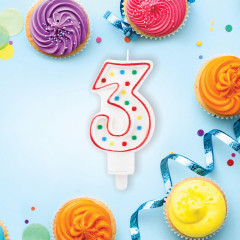 Свеча-цифра «Цифра 3» - Фото 2