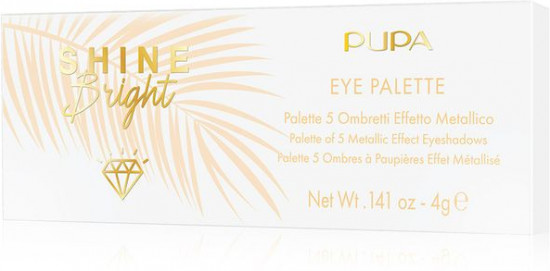 Палетка теней «Shine Bright Eye Palette», оттенок 001 Sunny Gold