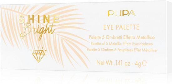 Палетка теней «Shine Bright Eye Palette», оттенок  002 Sunset Gold