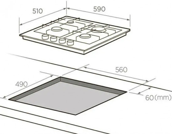 Поверхность варочная Midea MG606W