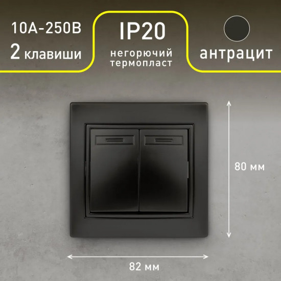 Выключатель двухклавишный