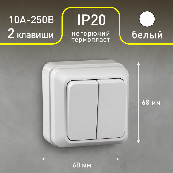 Выключатель двухклавишный