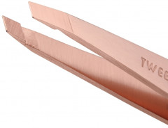 Пинцет для коррекции бровей скошенный «Rose Gold Slant» - Фото 1