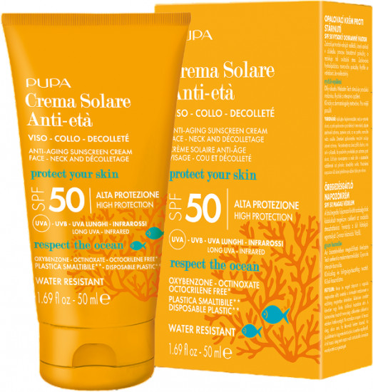 Крем солнцезащитный для лица «Crema Solare Anti-eta» SPF 50
