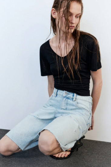 Шорты-бриджи джинсовые женские