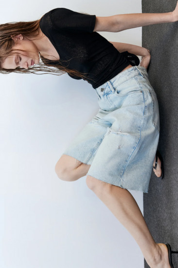 Шорты-бриджи джинсовые женские